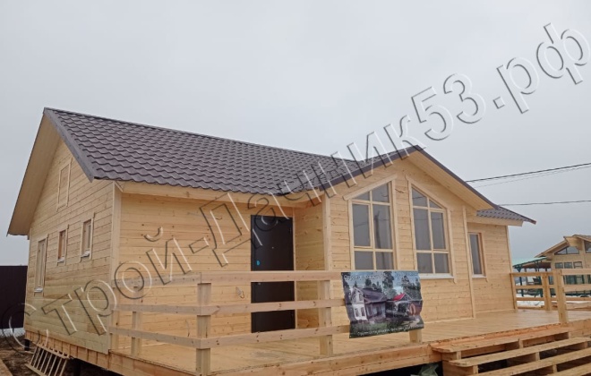 1 Каркасно-щитовой дом Д-45, 11х10м, 110  М², Московская область, Чеховский район, деревня Алферово. (13)